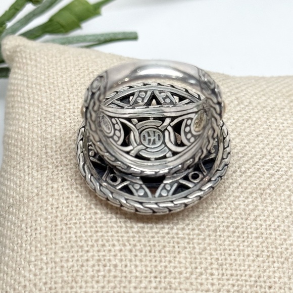 John Hardy Palu Bulan .925 / 22K Gold Round Ring - Picture 5 of 8